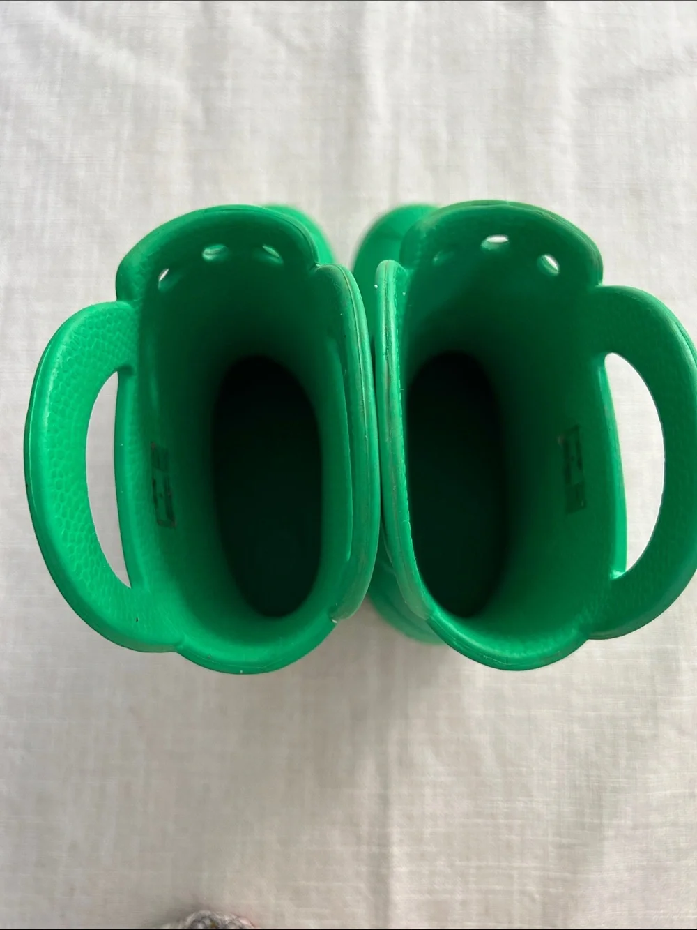CROCS Handle It Rain-boot Kids' Green Size 2 Waterproof Playful Boots